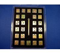 Tandy Leather Fabbrica Runic/Celtico alfabeto Timbro Set 3/4 (con maniglia di stampaggio)