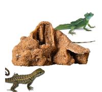Tane Per Rettili,Grotta Rocciosa Decorazione per Acquario | Zona Termica Resina Piccola Vasca Decorativa Paesaggio Acquatico Per Animali Acquatici E Rettili