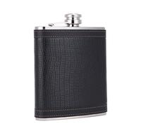 TANEAXON - Fiaschetta per Liquori da Whisky Nero, Grande Capacità in acciaio Inox, 18 oz/510 ml