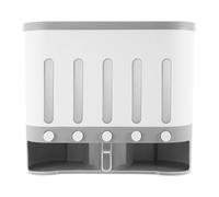 TaNeHaKi Dispenser per cereali 5 in 1, dispenser per cereali, contenitore per alimenti, contenitore per cereali, montaggio a parete, da cucina, contenitore per alimenti e riso