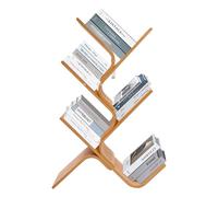 TaNeHaKi Libreria a 5 livelli, a forma di albero, moderna, aperta, scaffalatura per libri e libri, con supporti triangolari rinforzati, facile da montare in modo semplice