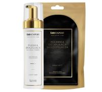 TanExpert Light One Mousse autoabbronzante da 200 ml, set con guanto applicatore Magic Mitt per viso e corpo