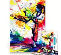 Tang Soo Do Yoko Geri Donna Puzzle da 1000 pezzi per adolescenti Puzzle per migliorare la memoria Rilassante Divertente Design Assemblaggio Caldo Sorpresa 38x26cm