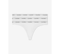 Calvin Klein 3 Pack Thong (Low-Rise), Perizoma Donna, Bianco (White/White/White), XL