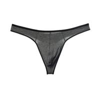 Tanga da uomo a maniche corte, a maniche corte, in micro rete, con elastico, tinta unita, con fori a maglia, un regalo per il mio amico, grigio., L