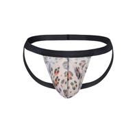 Tanga da uomo leopardato con custodia per pene, borsa G String Sissy T-Back Lingerie a vita bassa, mutandine sottili in seta di ghiaccio, traspiranti, comode, mutande erotiche, P mimetico, L