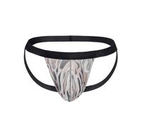 Tanga da uomo leopardato con custodia per pene, borsa G String Sissy T-Back Lingerie a vita bassa, mutandine sottili in seta di ghiaccio, traspiranti, comode, mutande erotiche, Q mimetico, L