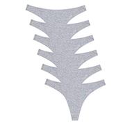 Tanga in Cotone Liscio con Finitura Sottile Che Non segna. Comodi, Morbidi ed Elastici. Progettati in Spagna - Confezione da 12, Grigio, L/XL