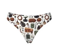 Tanga senza cuciture per le donne - Attrezzatura da equitazione stampa donna No Show biancheria intima bikini mutandine slip, Nero, M