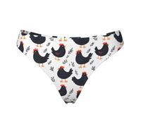 Tanga senza cuciture per le donne - Cartoon Chicken Cute Print Ladies No Show Underwear Bikini Mutandine Slip, nero, Small