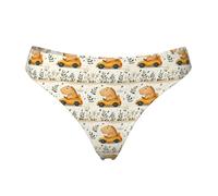 Tanga senza cuciture per le donne - Cartoon Cute Capybara Print Ladies No Show Biancheria intima Bikini Mutandine Slip, Nero, L