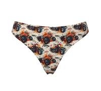 Tanga senza cuciture per le donne - Cool Skull Motorcycle Print Ladies No Show Underwear Bikini Mutandine Slip, Nero, L