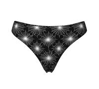 Tanga senza cuciture per le donne - Motivo ragnatela scuro A stampa da donna No Show Biancheria intima bikini mutandine slip, nero, Large