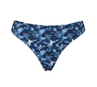 Tanga senza cuciture per le donne - Navy Camouflage Aircraft Print Ladies No Show Biancheria Intima Bikini Mutandine Slip, Nero, XL