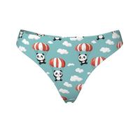 Tanga senza cuciture per le donne - Panda Cartoon Cute Print Ladies No Show Biancheria intima bikini mutandine slip, Nero, XL