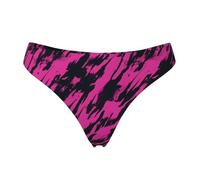 Tanga senza cuciture per le donne - rosa nero stampa scarabocchio signore no show biancheria intima bikini mutandine slip, Nero, M