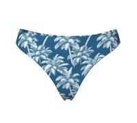 Tanga senza cuciture per le donne - stampa di piante hawaiane da donna senza mostra biancheria intima bikini mutandine slip, nero, Medium