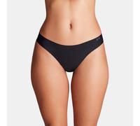 Tanga Under Armour Pure Stretch No Show da donna - Confezione da 3 paia Nero / Nero / Acciaio XL