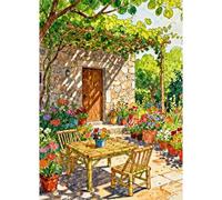 TangComplete Puzzle da 1000 pezzi per adulti e bambini, gioco impossible puzzle, regalo puzzle intelligente, puzzle colorato, puzzle con terrazza estiva