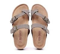 TangDao Donna Ciabatte Estive da Mare da Pantofole Alla Moda con Punta Aperta Comoda Suola in Sughero Antiscivolo (caffè.EU43)