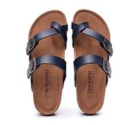 TangDao Donna Ciabatte Estive da Mare da Pantofole Alla Moda con Punta Aperta Comoda Suola in Sughero Antiscivolo (Blu.EU36)