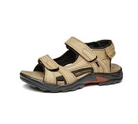 TangDao Sandali open toe da uomo Sandali estivi in pelle Sandali sportivi e all'aperto (Marrone chiaro, numeric_47)