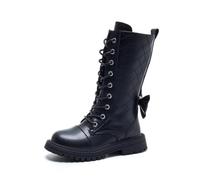 TangDao Stivali in Pelle da Bambina con Cerniera Casual Stivali Bambina Invernali con Fiocco da Principessa EU 31 Nero