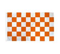 Tangerine And White Check Bandiera Resistente Alle Intemperie Bandiera Da Giardino Con 2 Occhielli Flag Per Interno Festival Prato 3X5Ft