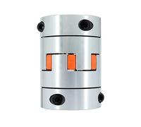 Tangerniu 1 pz Giunto in alluminio D65 L90 Plum Flessibile 4 ganasce Connettore motore CNC Giunto albero passo-passo Foro da 14 mm a 38 mm Manicotto(22x35mm)