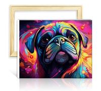 TANGFEIY Kit Pittura Digitale Carlino Pittura Olio per Adulti Fai da te con Pennelli e Pigmenti Acrilici su Immagini Decorazione da Parete Casa Regali Senza Cornice (40x50cm)