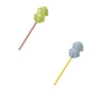 Tanghulu - Filtro per tè a sfera con manico lungo, 2 in 1, divertente, di alta qualità, riutilizzabile, a maglia fine, diffusore a intervalli per tè sfuso, per foglie di tè sfuse per tazza e teiera