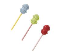 Tanghulu, infusore per tè a sfera con manico lungo, 2 in 1, divertente, di alta qualità, riutilizzabile, a maglia fine, infusore per tè sfuso per tazza e teiera, foglie sfuse (A+B+C)