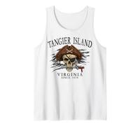 Tangier Island Virginia Pirate Skull Since 1670 Nero Canotta