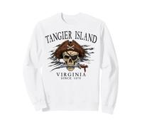 Tangier Island Virginia Pirate Skull Since 1670 Nero Felpa