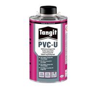 Tangit PVC-U Adesivo speciale con pennello, Tangit PVC colla per assemblare tubi, Colla speciale per incollare tubature idrauliche e giunzioni, 1x500g latta con pennello