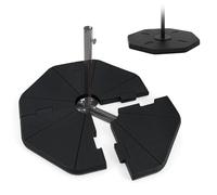 Tangkula 4 basi per ombrellone da patio, 94,3 kg, resistente, con base esagonale riempibile con acqua e sabbia, con beccuccio facile da riempire, per giardino, cortile, piscina