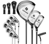 Tangkula Set completo di mazze da golf da uomo, 9 pezzi, per destrorsi, include driver in lega da 460 cc, legno da fairway 3#, ibrido 4#, 6#, 7#, 8#, 9# e P#, putter Pullet e 3 copritesta (grigio)