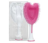 Tangle Angel - Spazzola per extension per capelli, antistatica con setole morbide, per capelli lisci o mossi, con ali d'angelo, per doccia e asciugatura, da donna, colore: bianco lucido e rosa