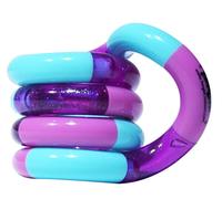 Tangle Fidget Toy Junior Classic 85708, giocattolo antistress, promuove le capacità motorie, girevole e combinabile a piacere, giocattolo per bambini dai 3 anni, viola e azzurro