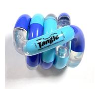 Tangle Jr. Classic Series | Sky | Blu scuro, azzurro, trasparente | FIDGET TO FOCUS | Giocattolo Fidget per bambini | 3+ | Giocattolo sensoriale torsionale | Ottimo per le abilità motorie