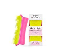 Tangle Teezer | Pet Teezer | Spazzola per cani districante e per toelettatura | Rimuove delicatamente nodi, peli sciolti e sporcizia con denti a doppio livello | Pink & Yellow