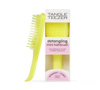 Tangle Teezer Mini The Ultimate - Spazzola districante delicata sui capelli bagnati, denti a due livelli e impugnatura comoda, ideale per bambini e viaggi, riduce nodi e rotture, giallo iper