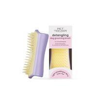 Tangle Teezer | Pet Teezer | Piccola spazzola per cani districante e da toelettatura | Rimuove delicatamente nodi, peli sciolti e sporco con denti a doppio livello | Lilac & Yellow