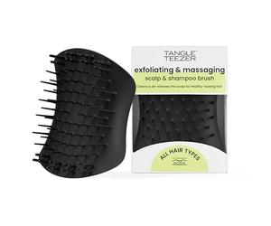 Tangle Teezer The Scalp Exfoliator & Massager - Esfolia e massaggia il cuoio capelluto, con o senza olio, anche sotto la doccia. Pulisce in profondita e rimuove cellule morte - Nero Onyx