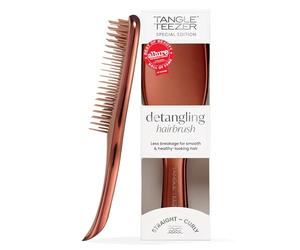 Tangle Teezer Ultimate Detangler Hairbrush - Spazzola cromata per capelli bagnati e asciutti - Doppie setole - Sciogli nodi per tutti i tipi di capelli - Cioccolato con finitura in bronzo