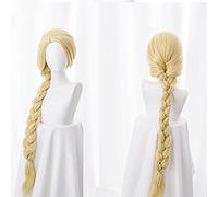 Tangled Princess 120 cm 47 "parrucca cosplay super lunga bionda diritta Rapunzel parrucca sintetica per capelli anime + cappuccio per parrucca