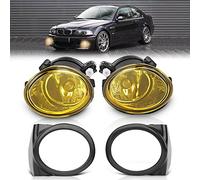 TangMiGe Fendinebbia compatibile con BMW (E46 E39, Paraurti M-Tech Pacchetto M Sport) Serie 3 5, M3 M5, 09/2000-12/2007, (HB SDN WGN CPE CONV), HB4, 1 Paio (Giallo)