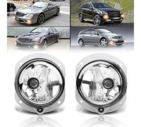 TangMiGe Fendinebbia compatibile con Mercedes Benz W164 W251 V251 R230 C209 C216 A209 S204 W204 W211, (Classe C CLK E M R S SL), 2002-2014, adatto solo per paraurti pacchetto AMG (Chiaro)