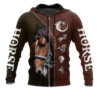 TangoDS Amore Cavallo Nativo Indiano 3D Stampato Autunno Uomini Felpe con Cappuccio Unisex Casual Pullover Zip Giacca Felpa Streetwear