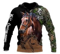 TangoDS Amore Cavallo Nativo Indiano 3D Stampato Autunno Uomini Felpe con Cappuccio Unisex Casual Pullover Zip Giacca Felpa Streetwear